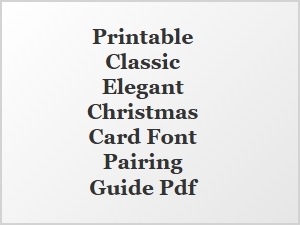 Classic Elegant Christmas Card Font Pairing Guide