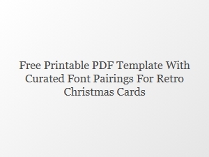 Retro Christmas Cards with Curated Font Pairings